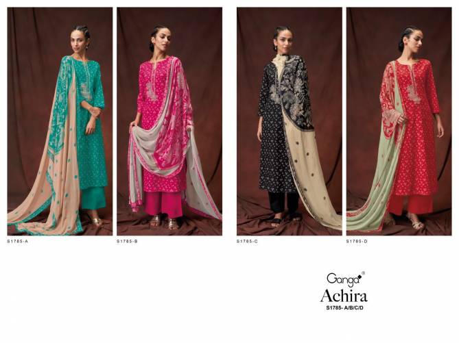 Achira S1785 By Ganga Cotton Salwar Suits Catalog
